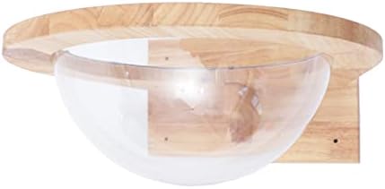 Wall-Mounted Wooden Cat Space, Cat Bed Capsule-Style Transparent Cover by BJTDLLX