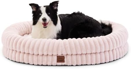 ChiXnuggle Orthopedic Dog Bed, Washable Cover, Faux Fur Bolster Pet Couch by SnuggleUpPawsDown