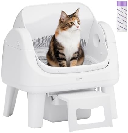 PetPivot Open Top Self Cleaning Cat Litter Box, Automatic Litter Box by PetPivot