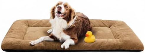 Dog Crate Pad Washable Dog Bed for Crate Large Cozy Mat 48-Inch Camel - Image 7