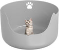 High Sides Low Entry Large Litter Pan, All-in-One Easy to Clean Plastic Litter by Unknown