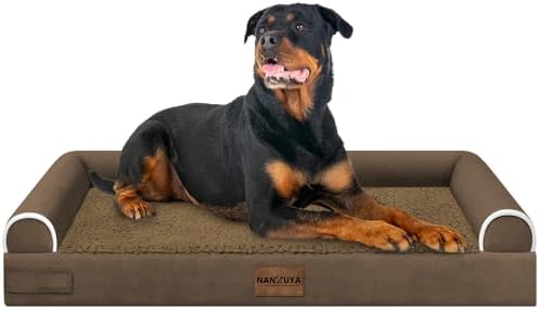 NANUYA Orthopedic Dog Bed for XX-Large Dogs, 44 x 34 Inch, Dark Coffee by Nanuya