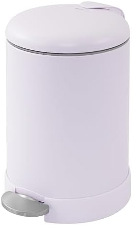 Glad Small Trash Can, 1.2 Gallon | Round Stainless Steel Garbage Bin by GladTrashFoodStorage