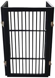 Urnporium Pet Dog Gate Freestanding, Strong Durable Folding Wooden Fence - Image 4