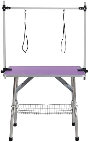 36" Pet Dog Grooming Table, Foldable Stainless Steel Frame Pet Grooming Table by Afqxf