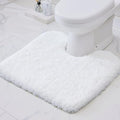Disolla Toilet Rug 22x24 White, Non-Slip Soft Toilet Mat U-Shaped Washable by Disolla