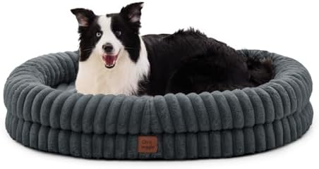 ChiXnuggle Orthopedic Dog Bed, Washable Cover, Faux Fur Bolster Pet Couch by SnuggleUpPawsDown