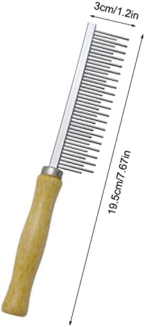 Wooden Handle Grooming Comb for Dogs Cats Pet（Multitooth） - Image 2