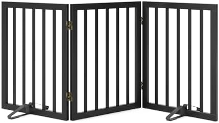 Black 18-55" Foldable Pet Gate for Stairs & Doorways, Puppy Gate Fence - Image 6