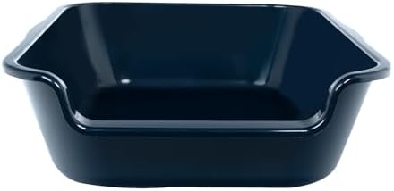 Extra Large Low Entry ABS Cat Litter Box, Dark Blue, 1 Pack - Image 3