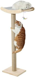 Cat Window Perch with Scratching Posts, 46-Inch Wooden Tree by Caloreduce