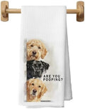 Funny Dog Bathroom Hand Towels 16x24 in, Dog Lover Owner Mom Dad Gifts by Unknown