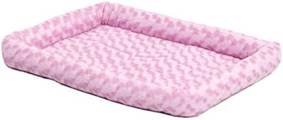QuietTime by Midwest 22" Dog Crate Bolster Bed, Fashion Pink, Small Breeds by MidWestHomesForPets