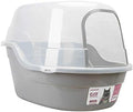 Petphabet Jumbo Hooded Cat Litter Box, Extra Large Gray by Petphabet