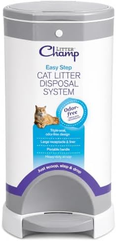 Litter Champ Cat Litter Disposal System, Hands-Free Pedal Trash Can by Unknown