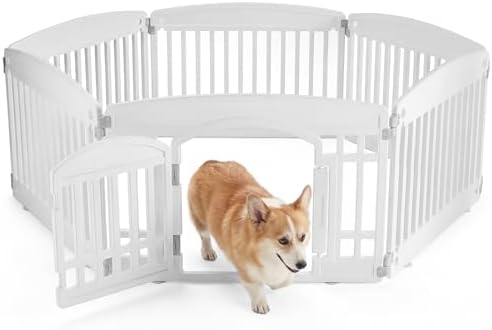 NEWBULIG Dog Playpen 6-Panel, 24IN Puppy Playpen, Stable Dog Play Pen by NEWBULIG