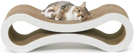 BOWHAUS Infinity Cat Scratcher Lounger, Reversible Scratcher, Durable & by BOWHAUS