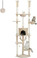 PEQULTI Floor to Ceiling Cat Tree, 92.9-101.6in Adjustable Cat Tower by PEQULTI