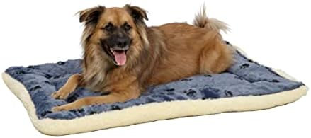 MidWest Homes for Pets QuietTime Reversible Paw Print Pet Bed, Soft Faux Fur & by MidWestHomesForPets