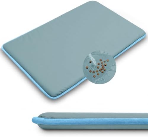 Outdoor Dog Crate Pad Bed, Waterproof Wipeable Kennel Mat, Dusty Blue by WAYIMPRESS