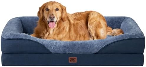 EHEYCIGA Orthopedic Dog Bed for Large Sized Dog, 45x35 Inch Large Memory Foam by EHEYCIGA