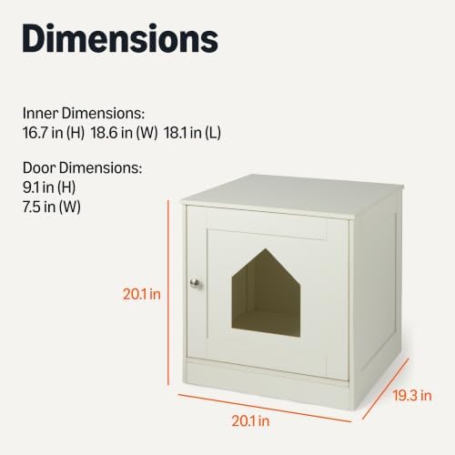 Amazon Basics Cat Litter Box Enclosure, Furniture-Style Cabinet - Image 5