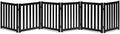 LZRS Wooden Free Standing Dog Gate 120" W x 24" H, Foldable Solid Hardwood Pet by LZRSPET