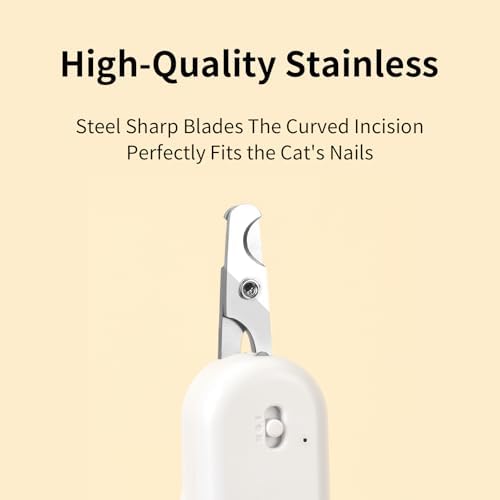 PAKEWAY Cat Nail Clipper with LED Light, Safe & Precise - Image 6