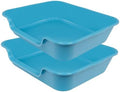 Extra Large Low Entry ABS Cat Litter Box, 2 Pack by Ying+Tutu