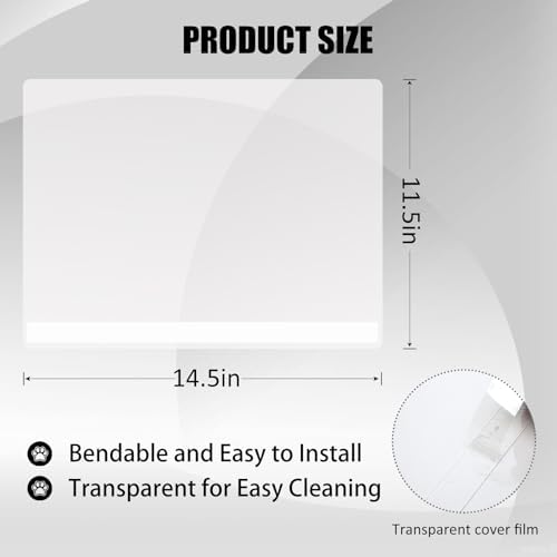 YOILES 12PCS Cat Litter Box Pee Shields, Transparent Easy Clean Splash Guard - Image 2