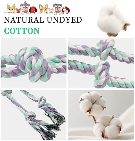 Dog Rope Toys for Large/Medium Aggressive Chewers, Tough Cotton Chew Toy - Image 3