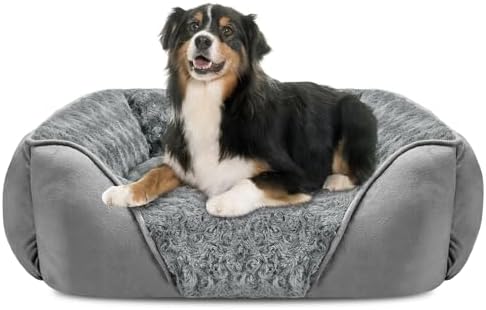 INVENHO X-Large Dog Bed Rectangle Washable Orthopedic Soft Calming Sleeping by INVENHO