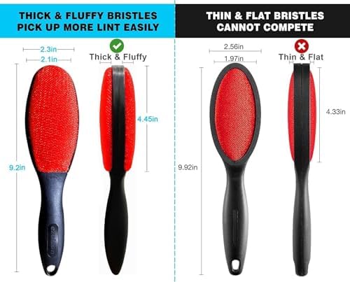 EZCLEAN 4-Pack Red Color Velvet Lint Brush - Image 3
