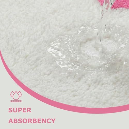 Cute Pink Scalloped Bathroom Mat, Fun Plush Luxury Microfiber Bath Rug - Image 5