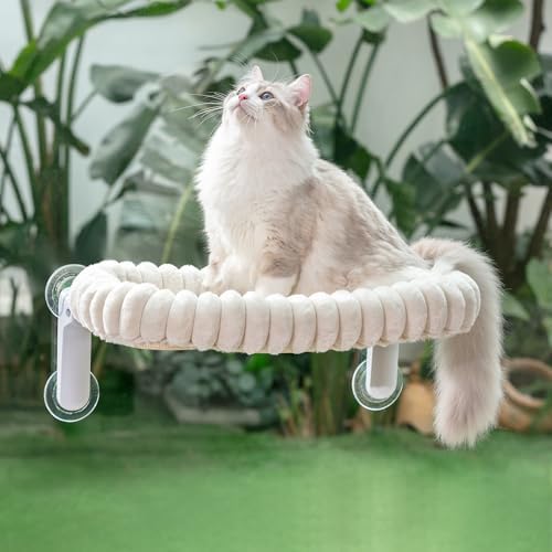 Sunhoo Foldable Cat Window Perch, Large Suction Cup Kitty Hammock by Sunhoo