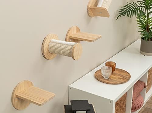 Trixie Cat Wall Furniture Set 6-7pc Cat Climbing Wall Set - Image 3