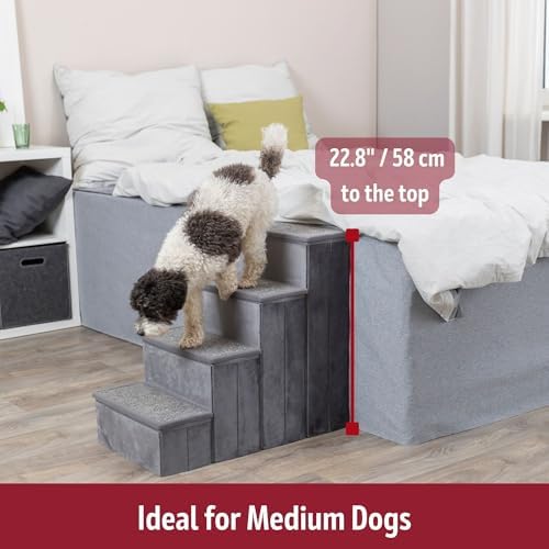 TRIXIE 4-Step Velour Pet Stairs - Image 4