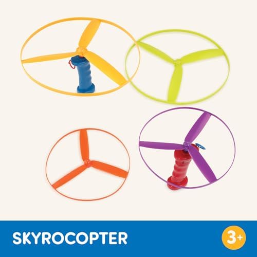 Battat Skyrocopter Flying Disc Toy Set, 2 Launchers, 4 Discs - Image 6