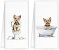 Funny Yorkshire Terrier Dog Hand Towels Set of 2, Gifts by OINDADE