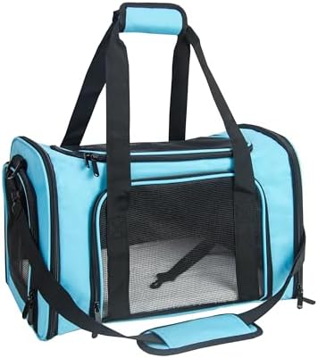 Soft Sided Carrier for Small Medium Cats Dogs, Removable Pad Collapsible Travel by NextFri