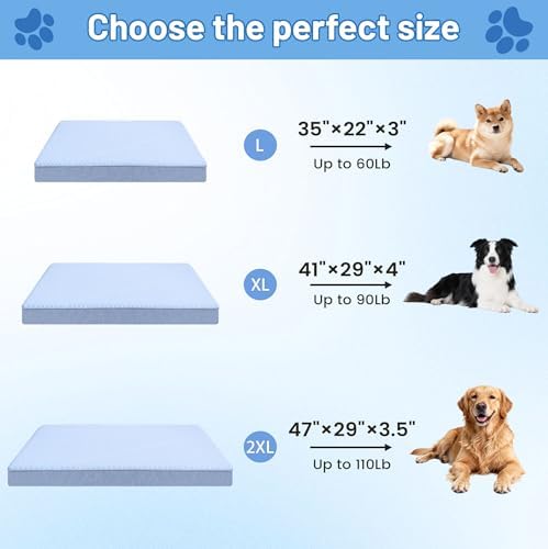Cooling Dog Beds for Dogs, Orthopedic Memory Foam Dog Bed，Washable Pet Beds for - Image 7