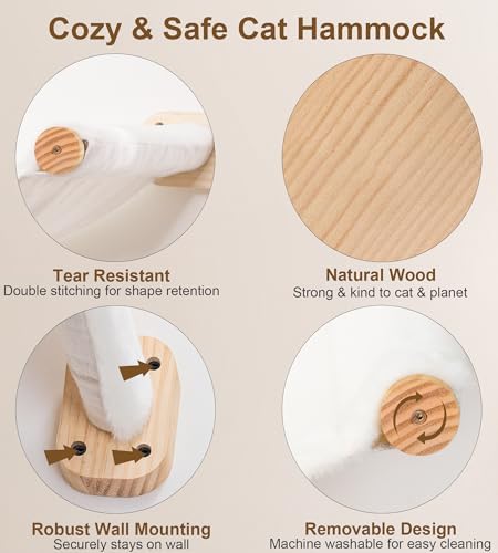 Cat Wall Hammock Set, Cat Wall Shelves - Image 4