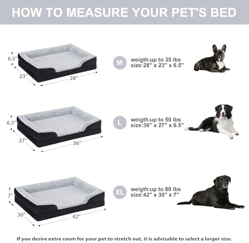 LEXTRO Orthopedic Dog Bed for Medium Dogs, Comfy Sleeping Dog Sofa Bed - Image 4