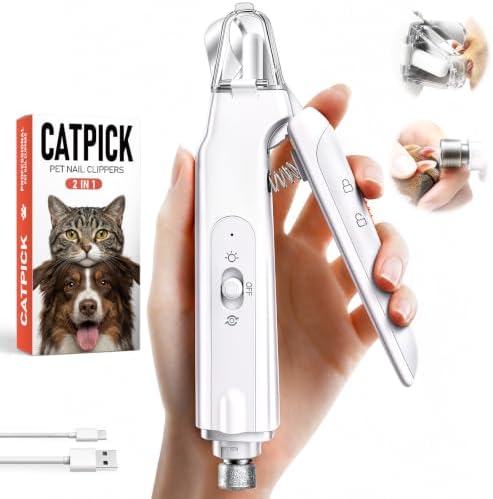 2-in-1 Dog Nail Clippers ＆ Grinder: Rechargeable Pet Trimmer by Unknown
