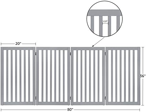 unipaws 36”H Free Standing Pet Gate - Image 4