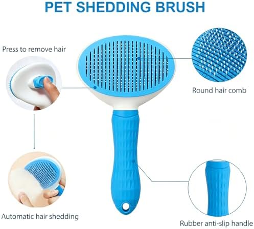 6PCS Blue Dog Bath Kit with Brush, Towel & Bag - Image 5