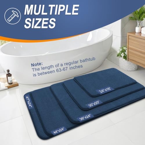 OLANLY Thick Memory Foam Bathroom Rugs 32x20, Soft Absorbent Bath Mat - Image 5
