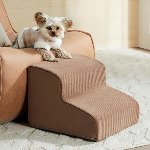 LEXTRO Dog Stairs for Small Dogs, 2-Steps Dog Ramp for Couch, Pet Stairs by LEXTRO