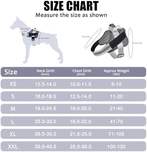 Bolux Dog Harness, No-Pull Reflective Dog Vest, Breathable Adjustable Pet - Image 3