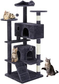 54 Inch Cat Tree Tower with Sisal Scratching Posts by Aidoly